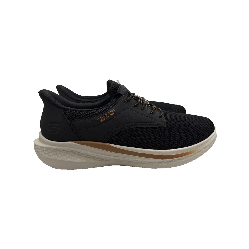 Skechers Men's Black Swift Fit Shoes Hands-Free Slip-On Memory Foam Size 9